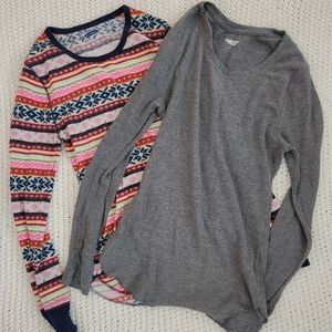 Thin knit pajama tops (2)